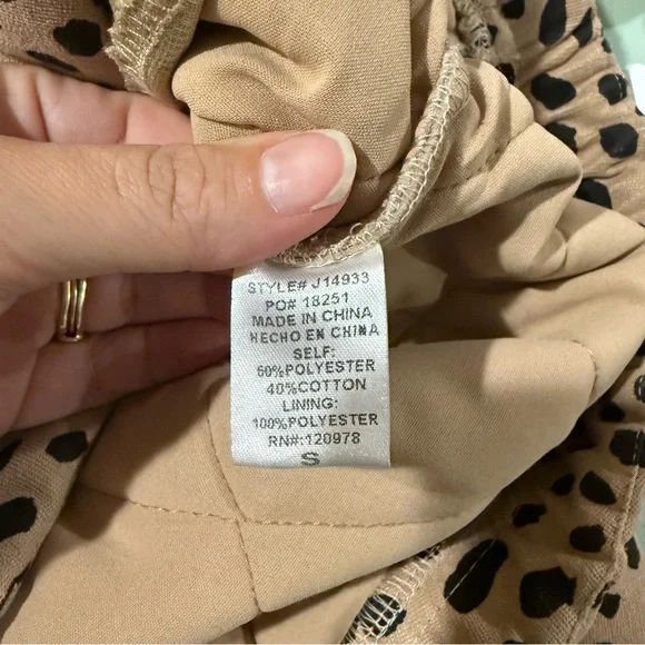 Entro Tan and Black Leopard Print Jacket- S - Picture 5 of 6